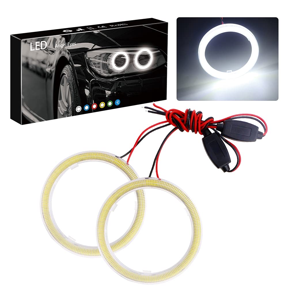 GrandviewLEDCOB Squid Ring 120mm Headlamp White White Cover with Stabilizer Angel Eye Set of 2 Car Lights (Upgraded Version)
GrandviewLEDCOB Squid Ring 120mm Headlamp White White Cover with Stabilizer Angel Eye Set of 2 Car Lights (Upgraded Version)