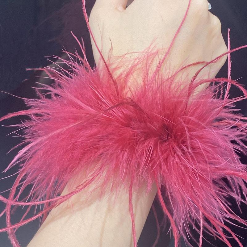 Real Ostrich feather cuff plumes bracelet for women white Cuffs pens Shirt with feathers girls fur cuffs ornament boa plume 1pcs
Real Ostrich feather cuff plumes bracelet for women white Cuffs pens Shirt with feathers girls fur cuffs ornament boa plume 1pcs