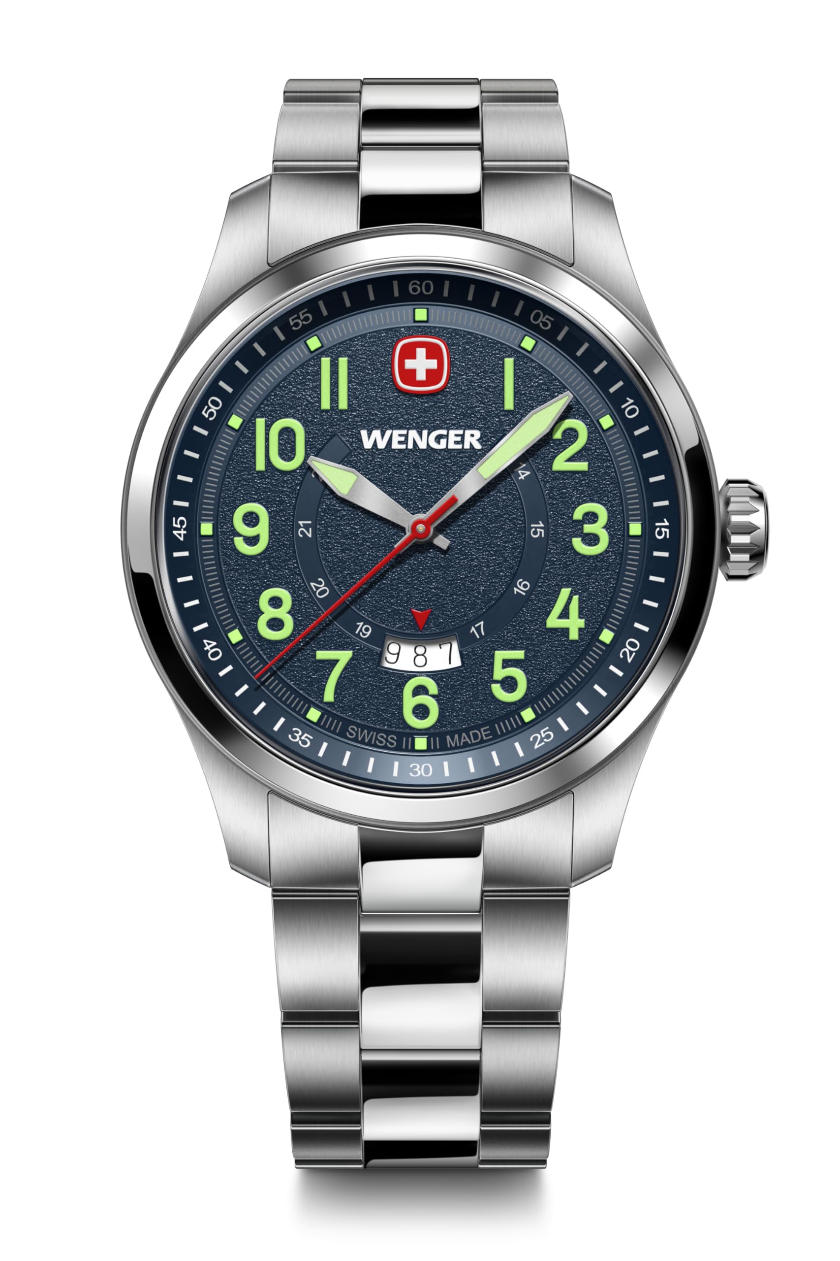 WENGER TERRAGRAPH Watch Stainless Steel Case (316L) Blue Dial Stainless Steel Bracelet Quartz 100m Water Resistant Analog Men s 01.0541.123
WENGER TERRAGRAPH Watch Stainless Steel Case (316L) Blue Dial Stainless Steel Bracelet Quartz 100m Water Resistant Analog Men s 01.0541.123