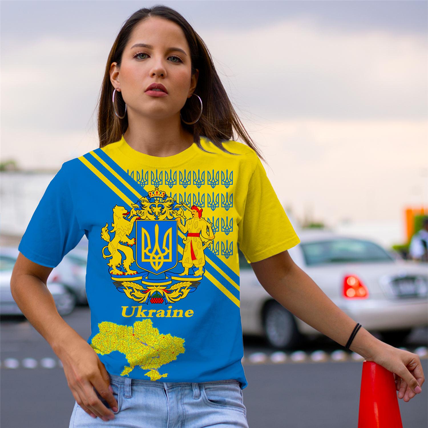 2024 Cool Fashion Ukraine Футболка для жінок з 3D принтом прапора України Літні футболки для дівчаток з коротким рукавом XS
2024 Cool Fashion Ukraine Футболка для жінок з 3D принтом прапора України Літні футболки для дівчаток з коротким рукавом XS