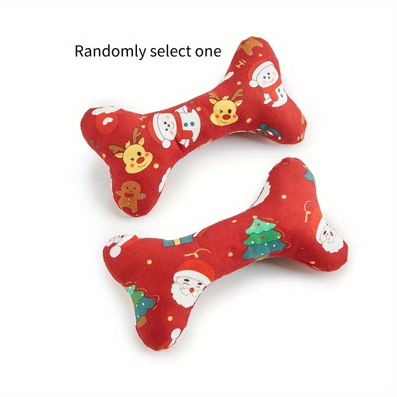 1pc Christmas Dog Squeaky Toys, Bone-Shaped Plush Pet Toys with Santa Snowman Prints, Festive Chew Toys for Small Medium Dogs
1pc Christmas Dog Squeaky Toys, Bone-Shaped Plush Pet Toys with Santa Snowman Prints, Festive Chew Toys for Small Medium Dogs