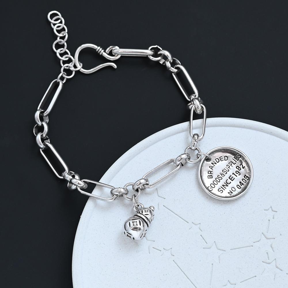 100% Solid 925 Sterling Silver Retro Bracelet for Women Men Vintage Handmade Rose Shape Simple Bracelet Birthday Gift
100% Solid 925 Sterling Silver Retro Bracelet for Women Men Vintage Handmade Rose Shape Simple Bracelet Birthday Gift