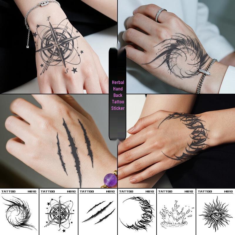 Herbal Pattern Waterproof Tattoo Sticker - Long-lasting, Dark & Cool for Hand or Shoulder, Unisex Fashion 8x8 cm
Herbal Pattern Waterproof Tattoo Sticker - Long-lasting, Dark & Cool for Hand or Shoulder, Unisex Fashion 8x8 cm