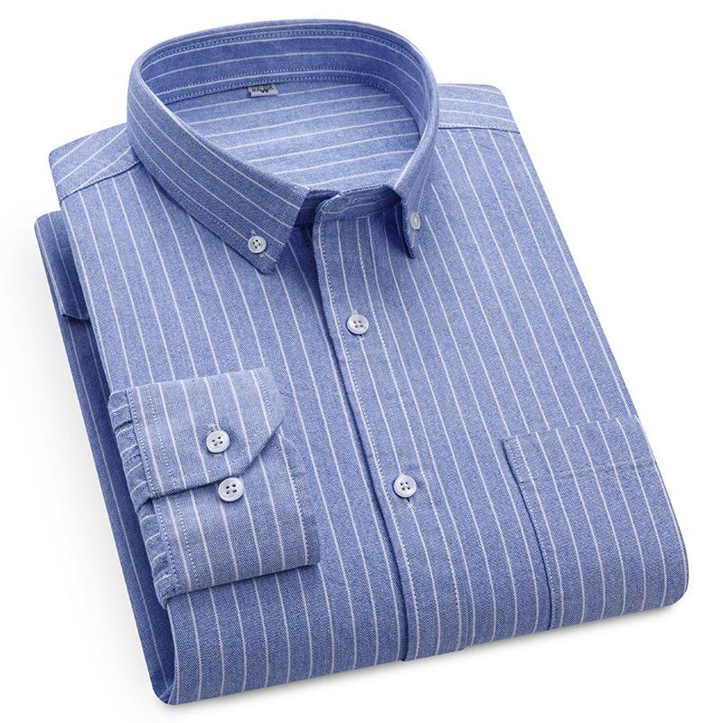 S - 6XL 100% Cotton Classic Stripes Plaid Shirts Men Long Sleeves Casual Soft Cozy Men Shirt Long Sleeve Pocket Male Clothess 43
S - 6XL 100% Cotton Classic Stripes Plaid Shirts Men Long Sleeves Casual Soft Cozy Men Shirt Long Sleeve Pocket Male Clothess 43