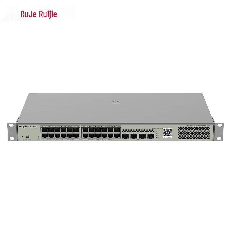 Ruijie RG-NBS3100-24GT4SFP-P V2 24-Port Gigabit PoE+ Managed Switch
Ruijie RG-NBS3100-24GT4SFP-P V2 24-Port Gigabit PoE+ Managed Switch