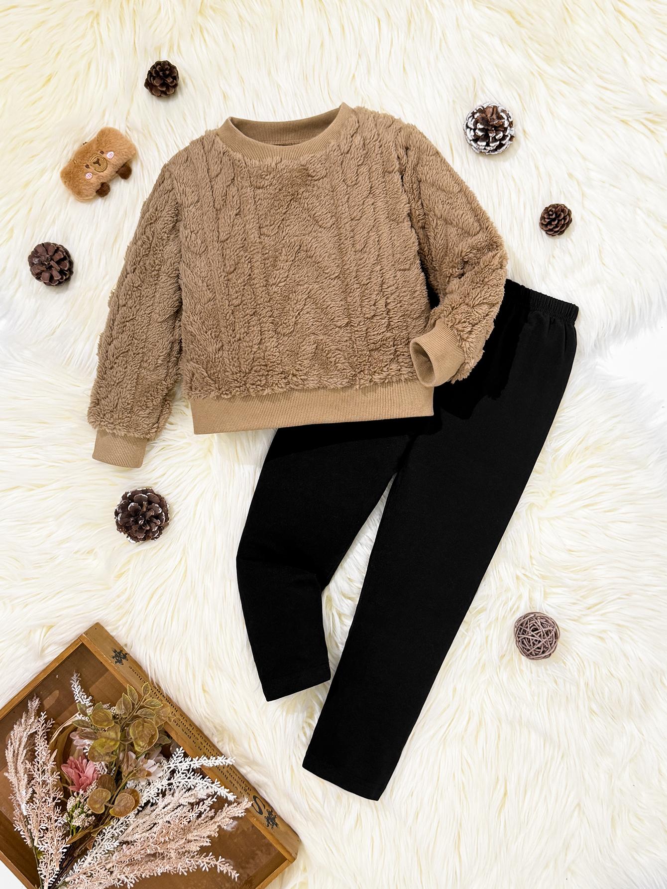 Kids Fuzzy Sherpa 2-Piece Set, Toddler Warm Pullover & Leggings, Baby Fall Outfit 1-2Y антична латунь кольору
Kids Fuzzy Sherpa 2-Piece Set, Toddler Warm Pullover & Leggings, Baby Fall Outfit 1-2Y антична латунь кольору
