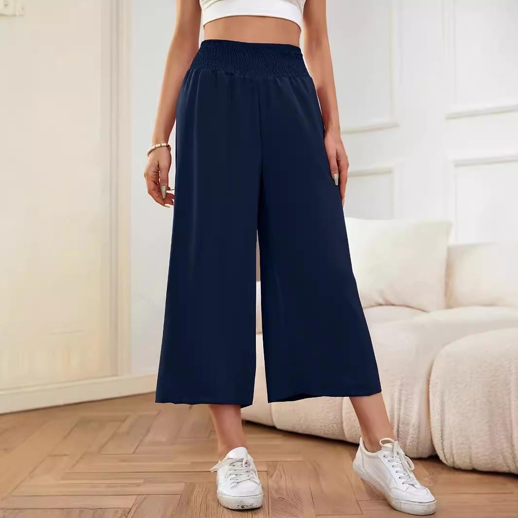 2025 European & American High-Waist Gathered Solid Color Casual Wide-Leg Pants for Women Small
2025 European & American High-Waist Gathered Solid Color Casual Wide-Leg Pants for Women Small