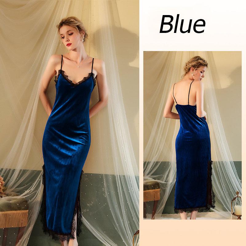 Неглиже бархатное длинное ночное платье ночная рубашка пижамы летняя ночная рубашка ночная одежда L синий
Неглиже бархатное длинное ночное платье ночная рубашка пижамы летняя ночная рубашка ночная одежда L синий