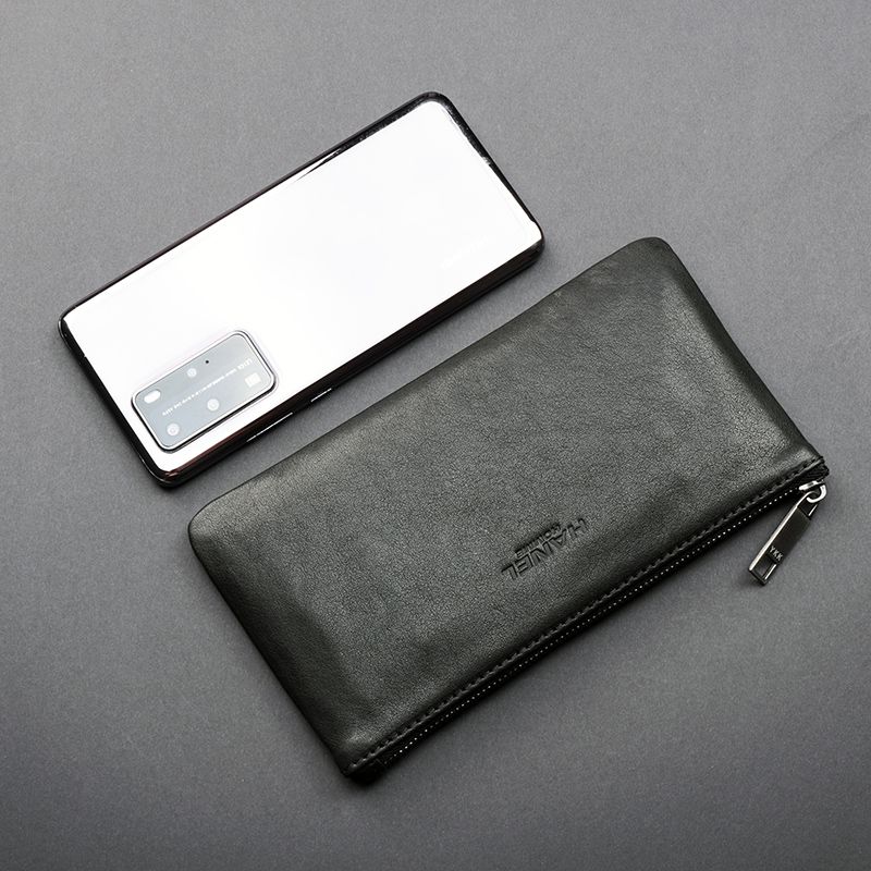 Hanier Casual First Layer Cowhide Zipper Clutch Bag Black small size
Hanier Casual First Layer Cowhide Zipper Clutch Bag Black small size