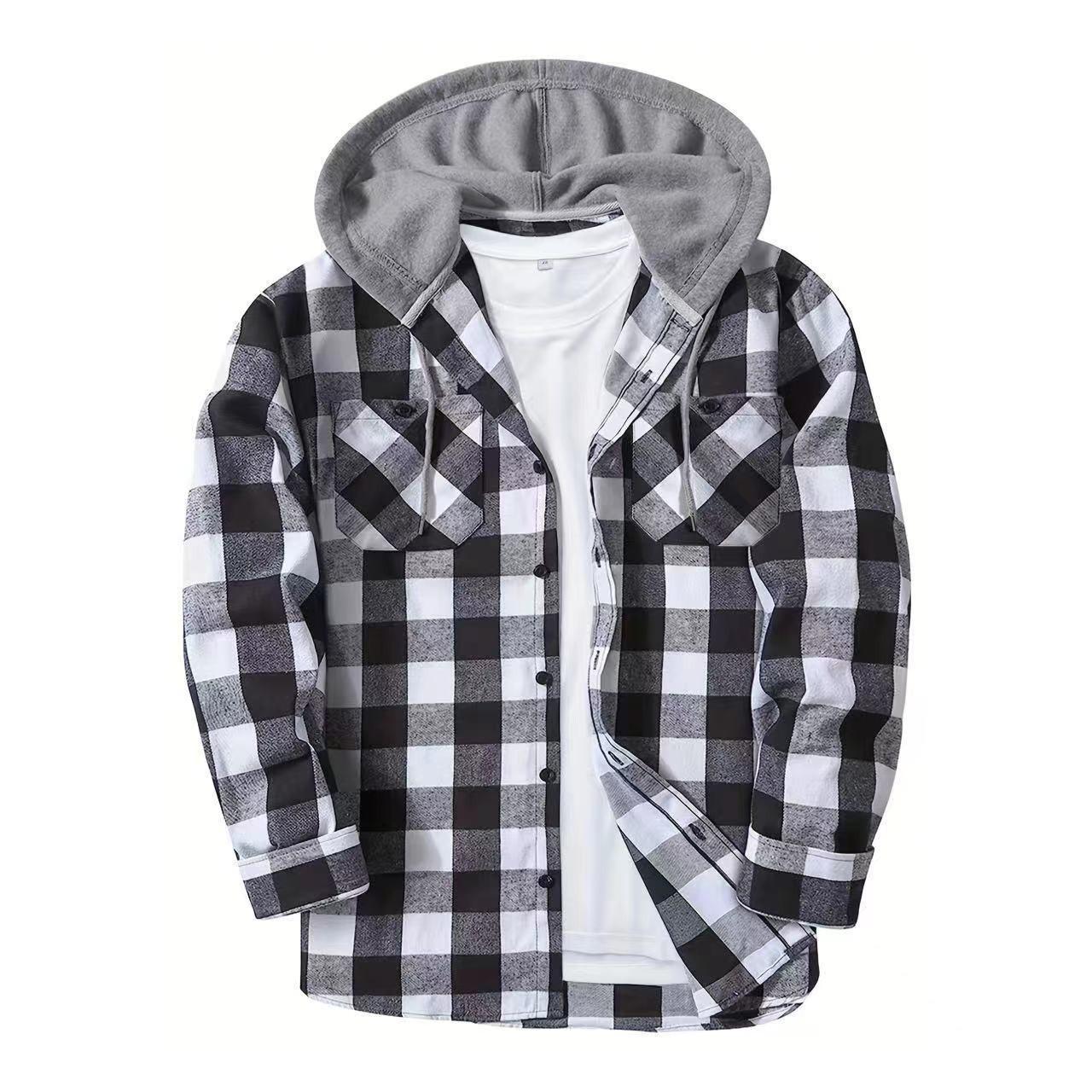 Men s Fashion Hooded Plaid Trendy Shirt Hooded Plaid Sweatshirt 3XL сірий
Men s Fashion Hooded Plaid Trendy Shirt Hooded Plaid Sweatshirt 3XL сірий