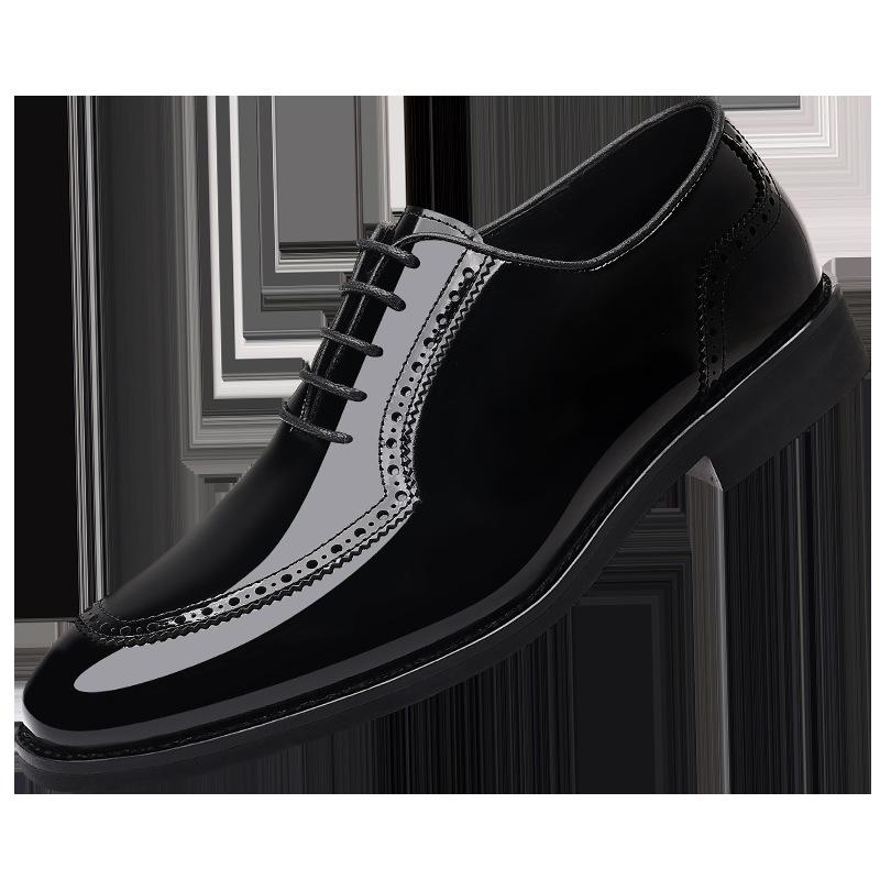 Mingfu pointed leather shoes men s Korean version of British style trend business dress casual shoes patent leather men s shoes small breathable 38
Mingfu pointed leather shoes men s Korean version of British style trend business dress casual shoes patent leather men s shoes small breathable 38