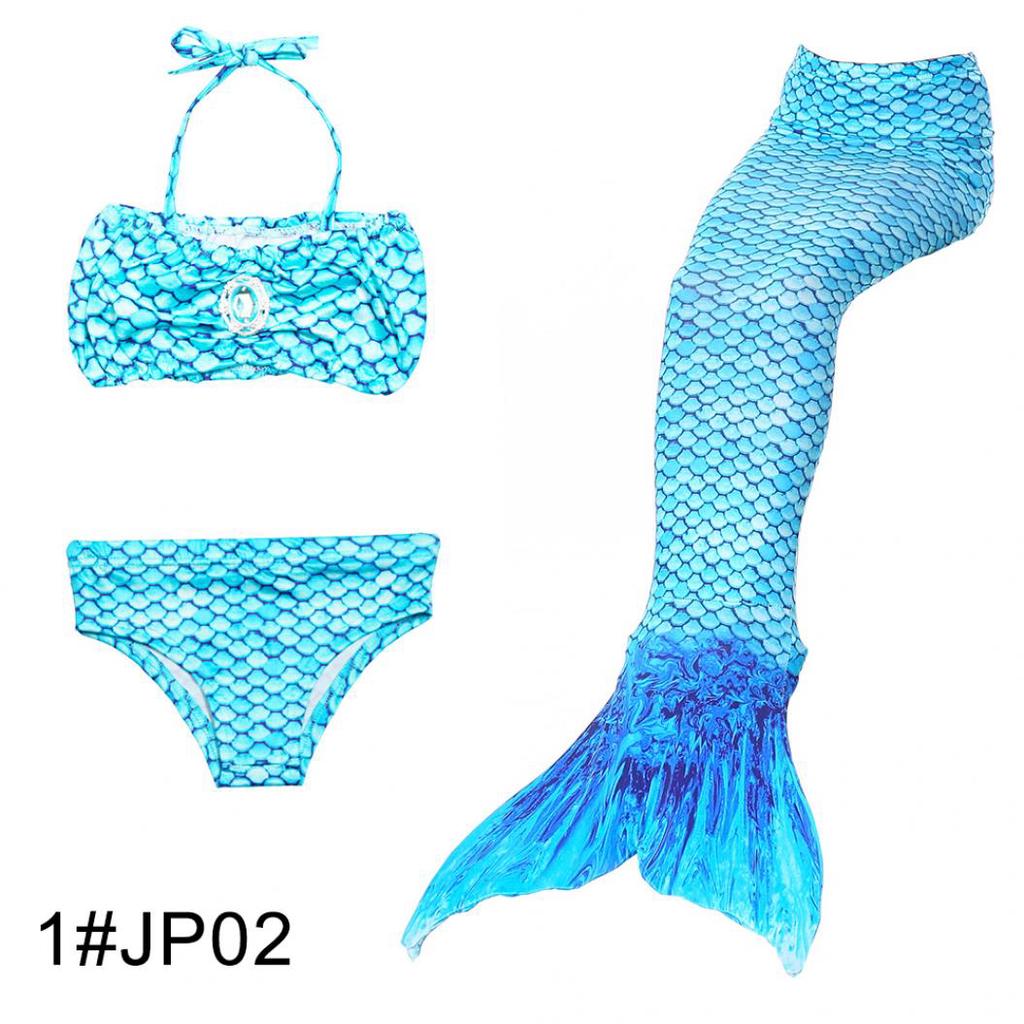 Cheap 3Pcs Set Hot Princess Bikini Mermaid Tail Skirt Swimwear Joom