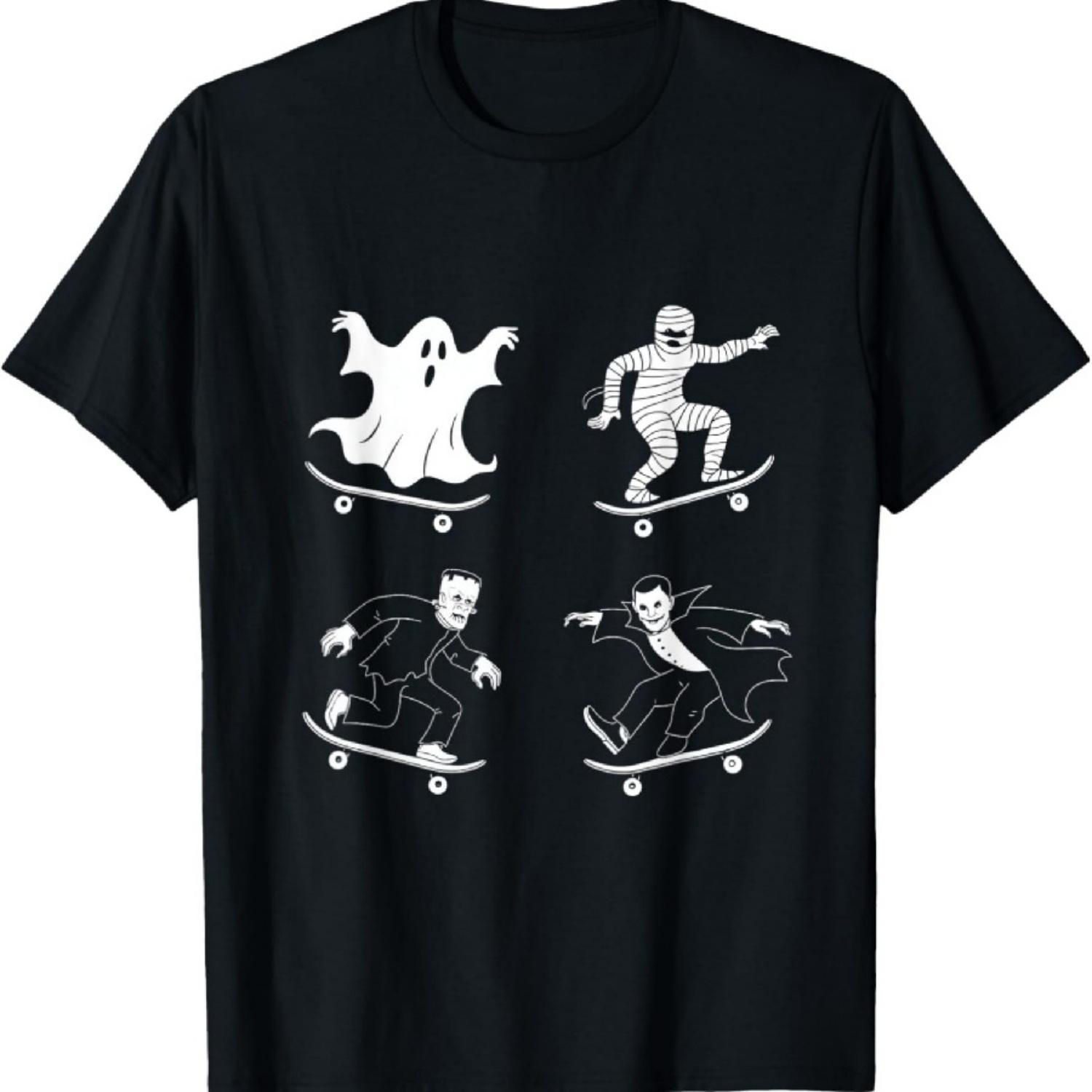 Mummy Halloween Dracula Frankenstein Ghost Skateboard Skater T-Shirt1 S
Mummy Halloween Dracula Frankenstein Ghost Skateboard Skater T-Shirt1 S