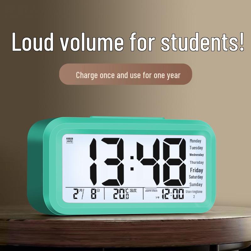 Перезаряджуваний багатофункціональний розумний будильник - Ідеальний для дитячого пробудження зелений
Перезаряджуваний багатофункціональний розумний будильник - Ідеальний для дитячого пробудження зелений