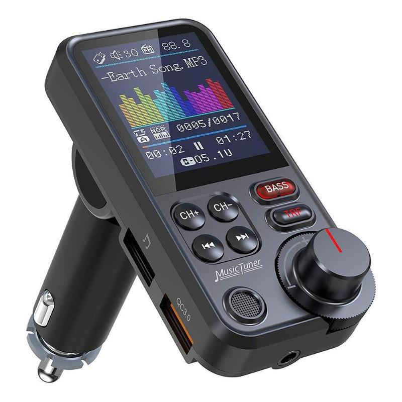 1Pc Wireless Car Bluetooth FM Transmitter Aux Supports QC3.0 Charging Treble and Bass Sound Music Player чорний
1Pc Wireless Car Bluetooth FM Transmitter Aux Supports QC3.0 Charging Treble and Bass Sound Music Player чорний