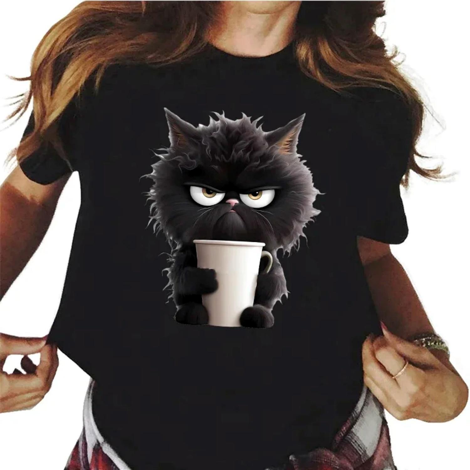 Футболка Harajuku Funny Cat Жіноча футболка Kawaii для дівчаток Повсякденна футболка з короткими рукавами та круглим вирізом для літа Футболка з одягом для жінок і тварин XXXXXL чорний
Футболка Harajuku Funny Cat Жіноча футболка Kawaii для дівчаток Повсякденна футболка з короткими рукавами та круглим вирізом для літа Футболка з одягом для жінок і тварин XXXXXL чорний