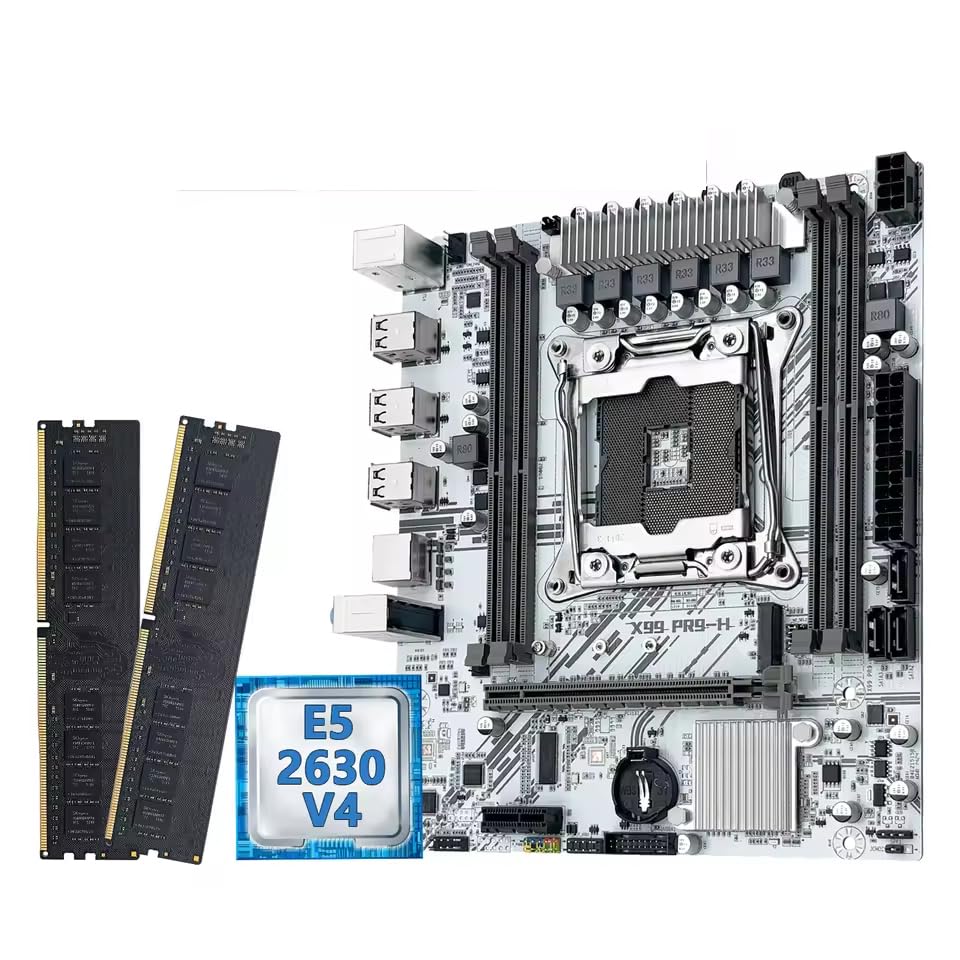 MACHINIST Біла материнська плата X99 Intel Xeon E5 2630 V4 LGA DDR4 16GB NVME Комплект материнської плати X99 Xeon E5 2630 V4 з DDR4 Набір компонентів ПК PR9-H Combo,
MACHINIST Біла материнська плата X99 Intel Xeon E5 2630 V4 LGA DDR4 16GB NVME Комплект материнської плати X99 Xeon E5 2630 V4 з DDR4 Набір компонентів ПК PR9-H Combo,
