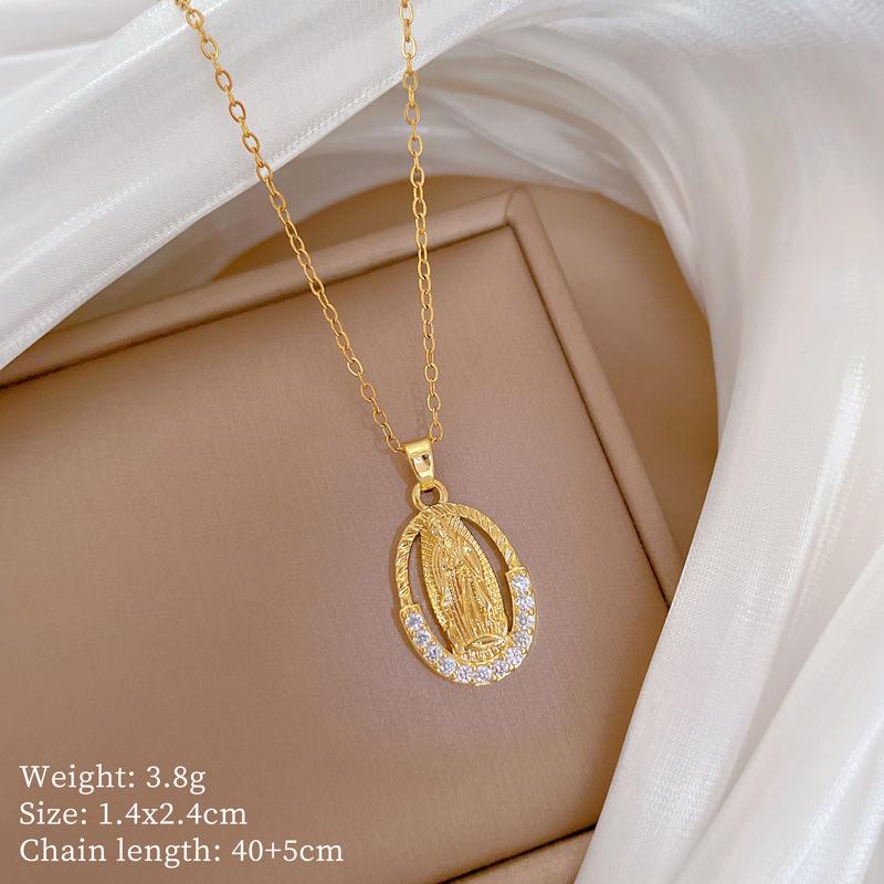 Stainless Steel Chain Luxury Virgin Mary Cross Jesus Pendant Necklace for Women Men Religious Jewelry Party Accessories Gifts
Stainless Steel Chain Luxury Virgin Mary Cross Jesus Pendant Necklace for Women Men Religious Jewelry Party Accessories Gifts