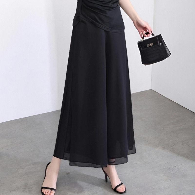 WTEMPO Трендовые черные шифоновые кюлоты - высокая талия 9/10 струящиеся широкие брюки летние повседневные брюки 4XL чёрный
WTEMPO Трендовые черные шифоновые кюлоты - высокая талия 9/10 струящиеся широкие брюки летние повседневные брюки 4XL чёрный