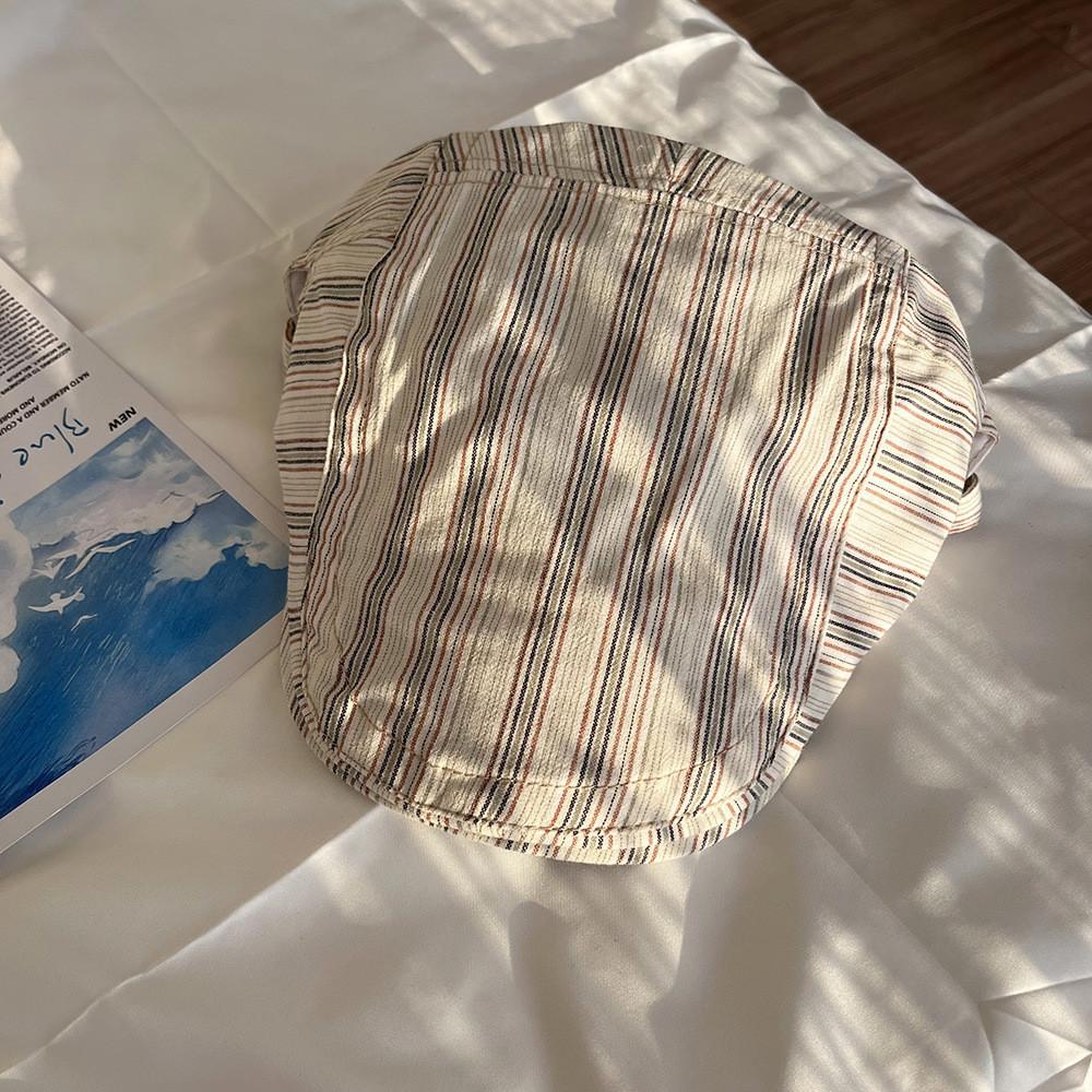 Summer Vintage Striped Cotton Cap With Adjustable Fit For Casual Wear Beige
Summer Vintage Striped Cotton Cap With Adjustable Fit For Casual Wear Beige