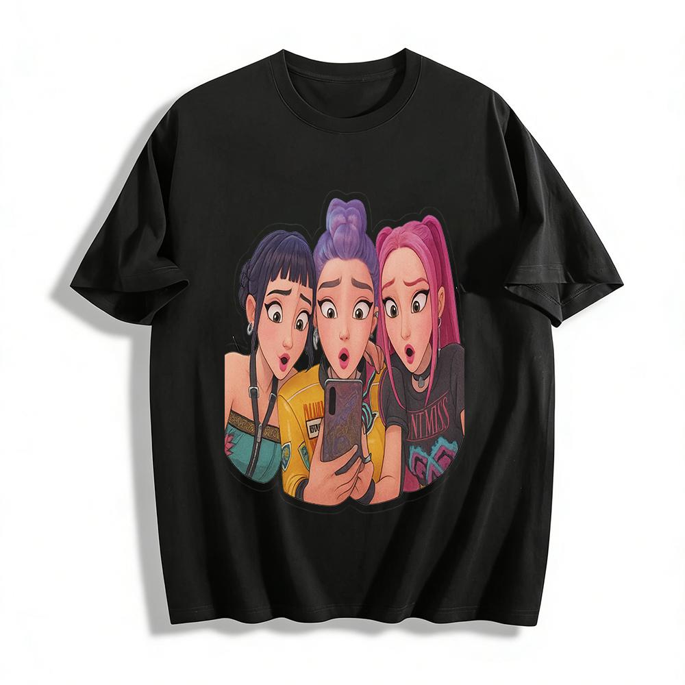 Three Surprised Girls Graphic Tee, Trendy BFF Matching Tops, Casual Loose Breathable Daily Wear Pure cotton T-shirt XXS
Three Surprised Girls Graphic Tee, Trendy BFF Matching Tops, Casual Loose Breathable Daily Wear Pure cotton T-shirt XXS