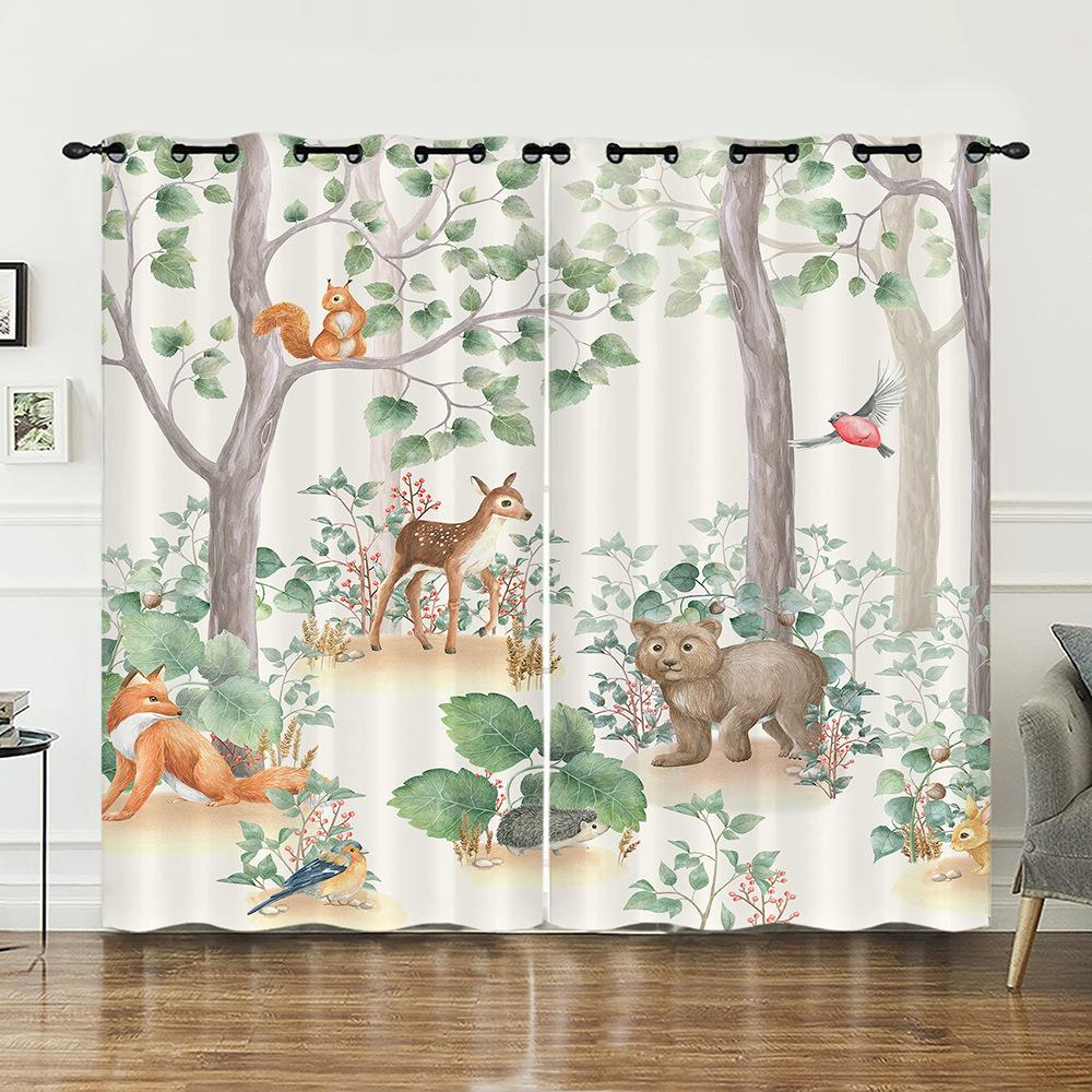 Curtain Animal Illustration Adventure Curtain Digital Printing Blackout Curtain No Punching 2pcs*97cm*114cm*2
Curtain Animal Illustration Adventure Curtain Digital Printing Blackout Curtain No Punching 2pcs*97cm*114cm*2