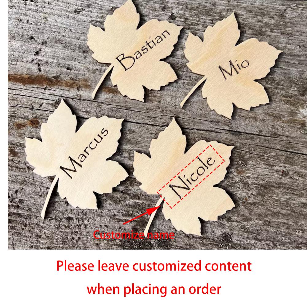 Personalized 4Pcs Maple Leaf Place Cards Autumn Wedding Favor Guest Place Cards Thanksgiving Wooden Name Tag Bridal Shower Gift 4PCS 9x9cm
Personalized 4Pcs Maple Leaf Place Cards Autumn Wedding Favor Guest Place Cards Thanksgiving Wooden Name Tag Bridal Shower Gift 4PCS 9x9cm
