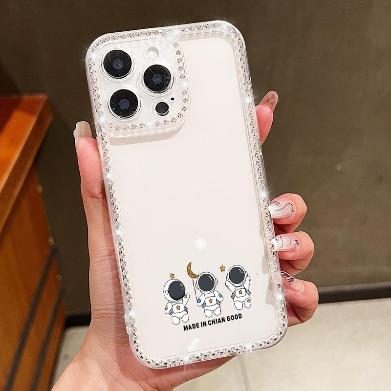 Soft Silicone Cartoon Astronaut Case For iPhone 16e 15 Pro Max 14 13 12 Pro Max 11 16 Plus Shockproof Clear Diamond Phone Cover iPhone 15 Pro Max
Soft Silicone Cartoon Astronaut Case For iPhone 16e 15 Pro Max 14 13 12 Pro Max 11 16 Plus Shockproof Clear Diamond Phone Cover iPhone 15 Pro Max