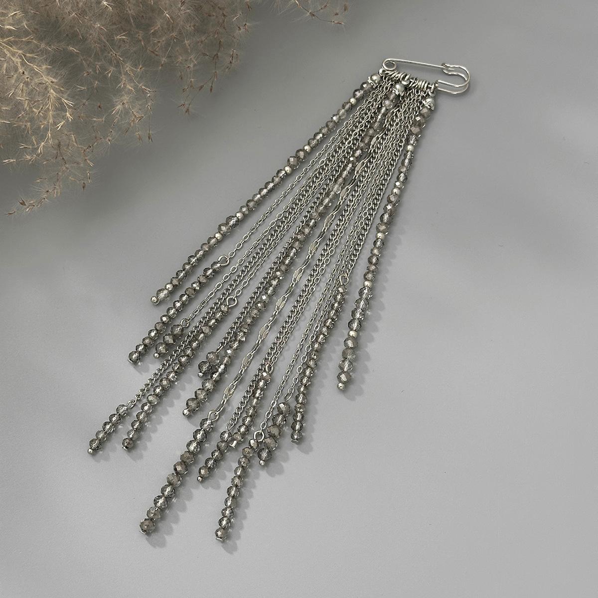 Accessory Personalized Handmade Beaded Brooches Pin Hanging Ornament Waterproof Crystal Long Tassel Chain Brooch Daily Wear серый
Accessory Personalized Handmade Beaded Brooches Pin Hanging Ornament Waterproof Crystal Long Tassel Chain Brooch Daily Wear серый