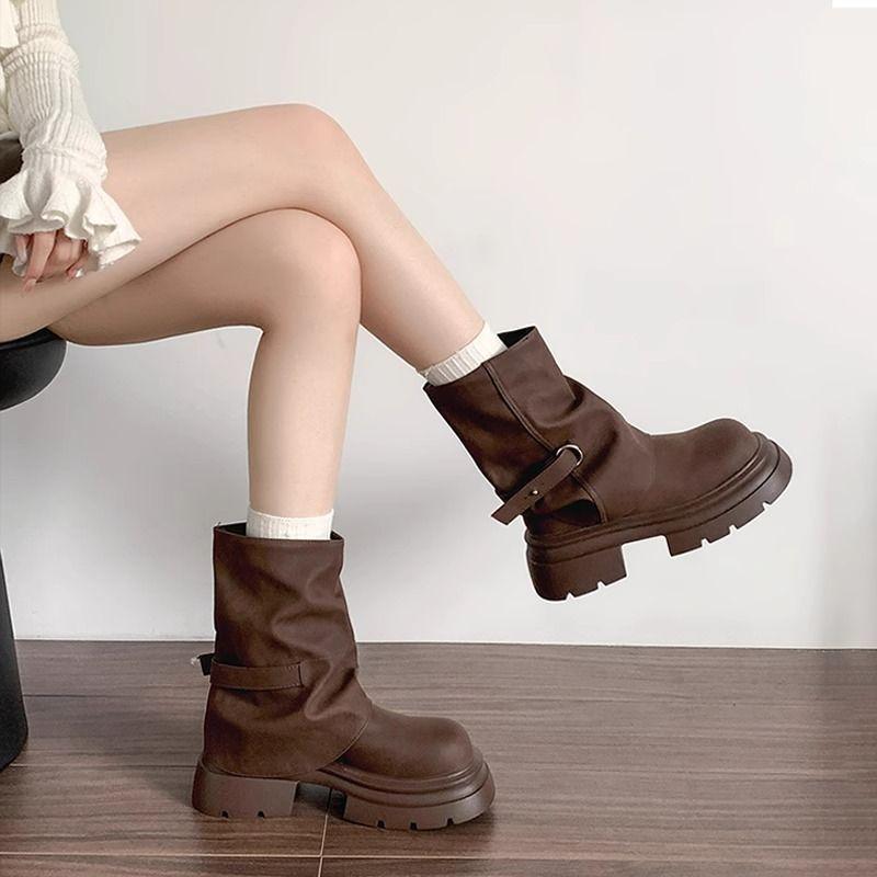 Boots, short boots, retro thick-soled season Martin boots, western heightened trousers, cowboy style and thin 40 темно-коричневого кольору
Boots, short boots, retro thick-soled season Martin boots, western heightened trousers, cowboy style and thin 40 темно-коричневого кольору
