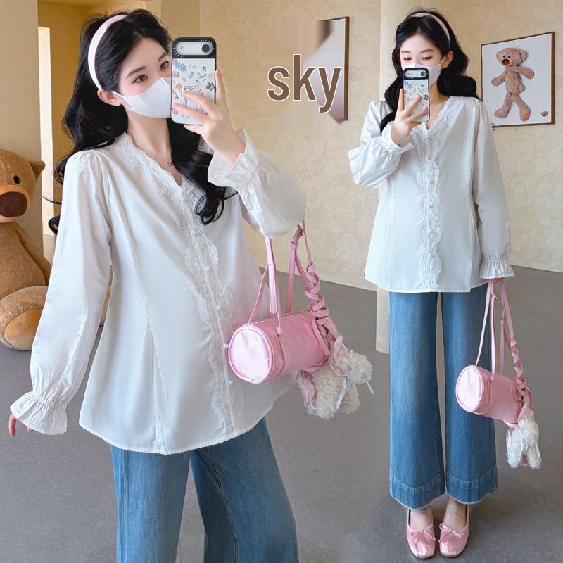 2026 Lace Trim Spring Maternity Shirt - Waist-Cinching, Loose Fit, Plus Size, Korean Style L
2026 Lace Trim Spring Maternity Shirt - Waist-Cinching, Loose Fit, Plus Size, Korean Style L