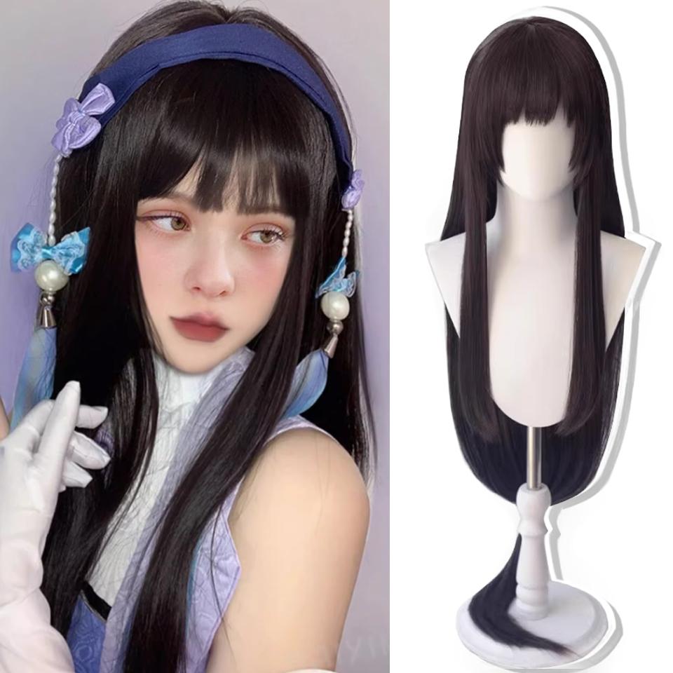 WTB Чорна довга пряма синтетична перука гра Honor Of Kings- Xi Shi Cosplay Cartoon Wig Straight Bangs Довга пряма перука 105cm
WTB Чорна довга пряма синтетична перука гра Honor Of Kings- Xi Shi Cosplay Cartoon Wig Straight Bangs Довга пряма перука 105cm