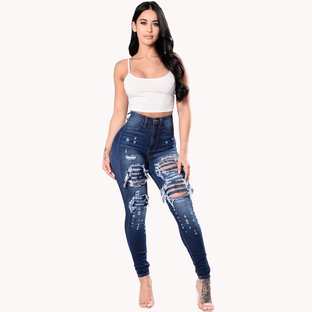 Women s Ripped Skinny Jeans - Foreign Trade Export Special Offer L темно-синього кольору
Women s Ripped Skinny Jeans - Foreign Trade Export Special Offer L темно-синього кольору