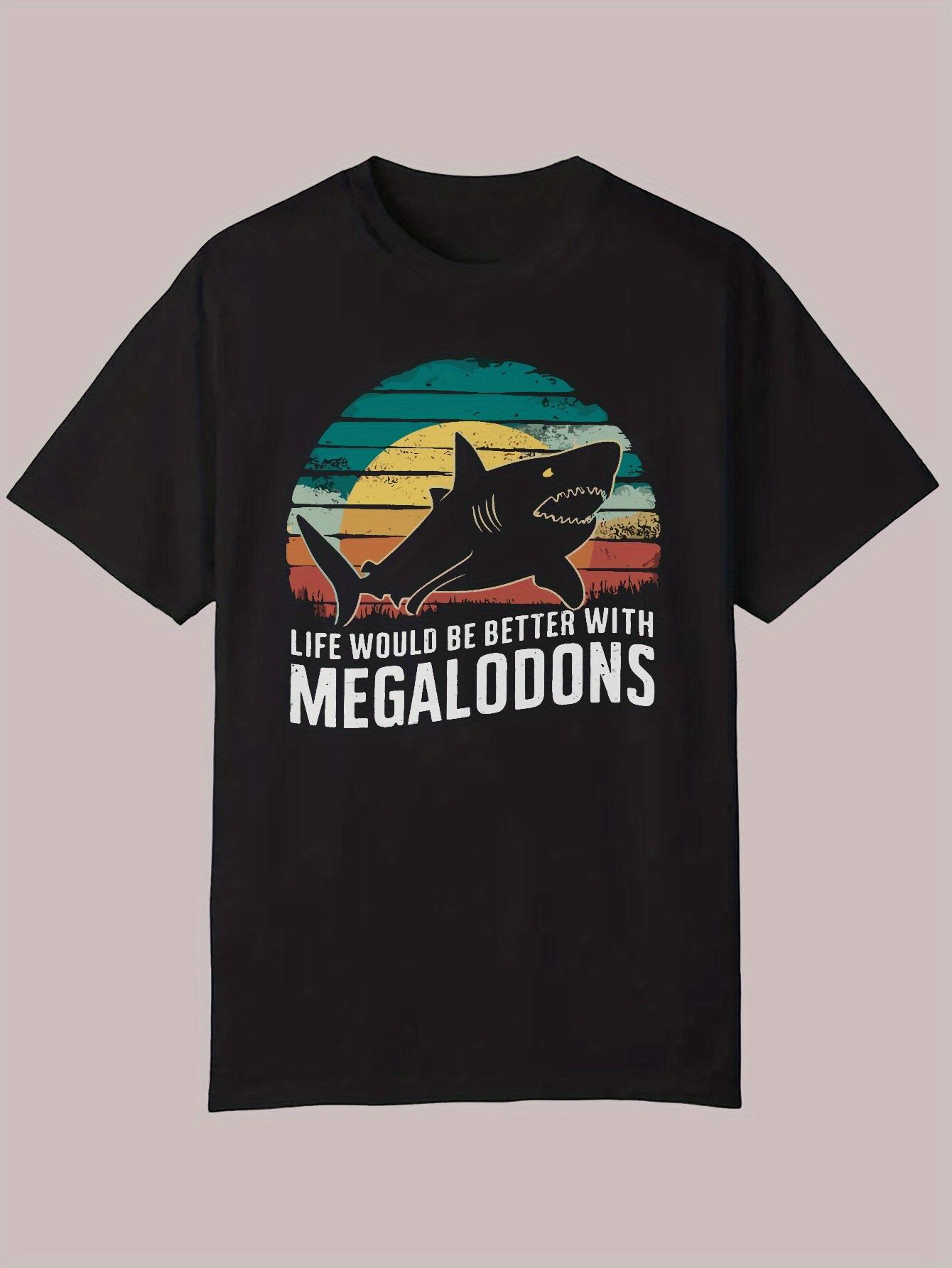 Retro Shark Graphic T-shirt - Life Would Be Better with Megalodons Vintage Design XXXXL
Retro Shark Graphic T-shirt - Life Would Be Better with Megalodons Vintage Design XXXXL