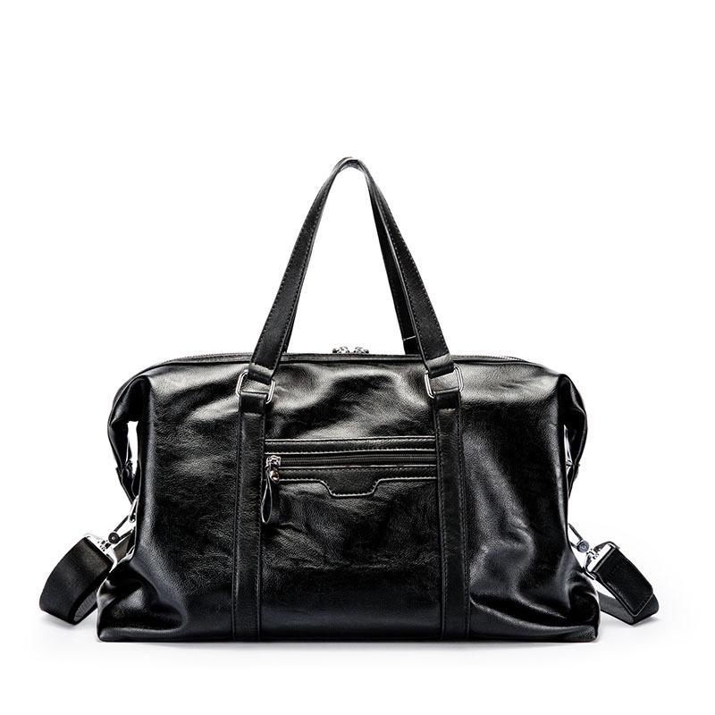Большие сумки для мужчин, роскошная кожаная сумка через плечо, дорожная сумка-тоут, черная сумка-мессенджер, большая вместительная сумка для бизнеса, компьютера, диагональная сумка чёрный