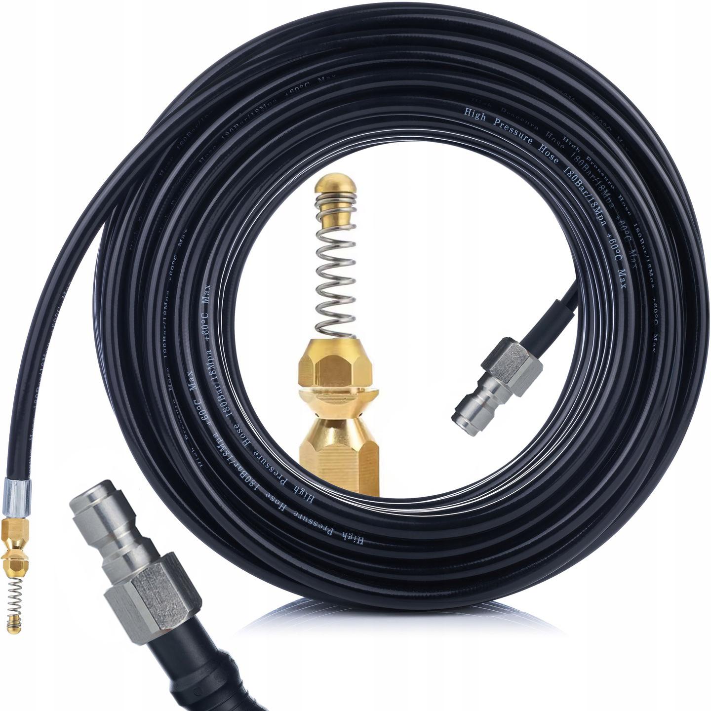 Rosfix Wąż do Kanalizacji 30 m – Wtyk 1/4” QC | Mosiężna Dysza Sprężynowa | Elastyczny i Odporny do 200 Bar i 60°C
Rosfix Wąż do Kanalizacji 30 m – Wtyk 1/4” QC | Mosiężna Dysza Sprężynowa | Elastyczny i Odporny do 200 Bar i 60°C