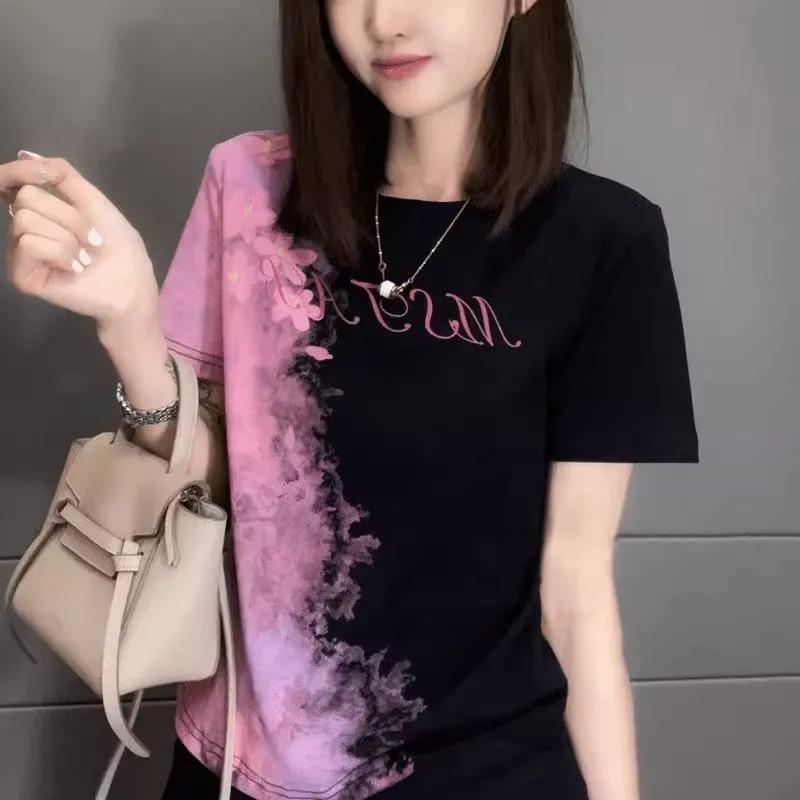 Pure Cotton Short-sleeved Women s Design Slimming and Flesh-covering Versatile Casual Right-shoulder Round-neck Short-sleeved Top 4XL чорний
Pure Cotton Short-sleeved Women s Design Slimming and Flesh-covering Versatile Casual Right-shoulder Round-neck Short-sleeved Top 4XL чорний