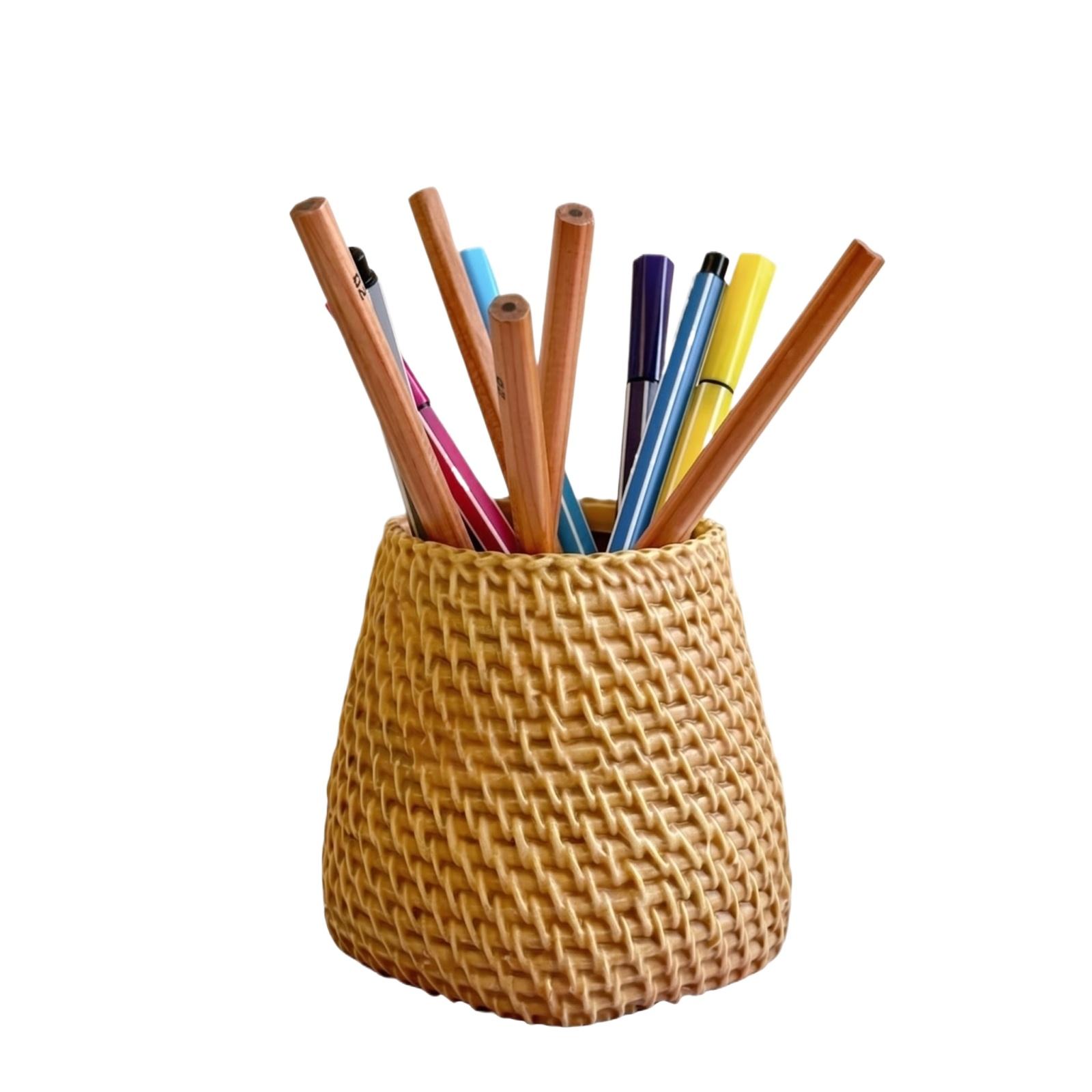 Creative Desktop Decorative Pen Holder Woven Design Tabletop Organizer for Office Home Study Room Accessories one size
Creative Desktop Decorative Pen Holder Woven Design Tabletop Organizer for Office Home Study Room Accessories one size