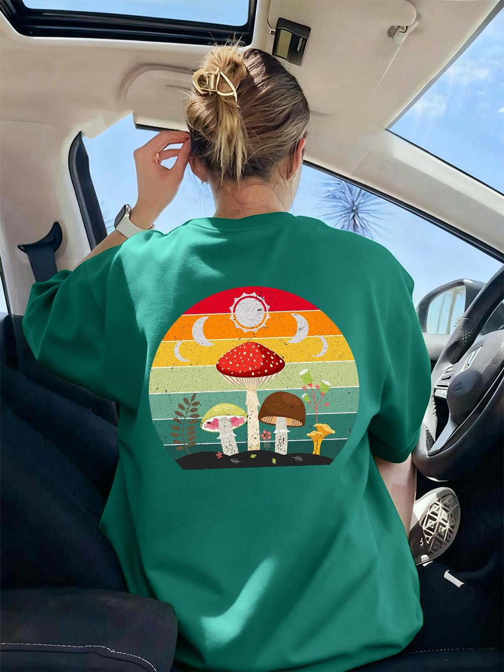 Mushroom Moon Witchy Prints TShirt Womens Summer ONeck T Shirts Comfortable Loose Short Sleeve Tops Casual Soft Woman Clothing 4XL
Mushroom Moon Witchy Prints TShirt Womens Summer ONeck T Shirts Comfortable Loose Short Sleeve Tops Casual Soft Woman Clothing 4XL