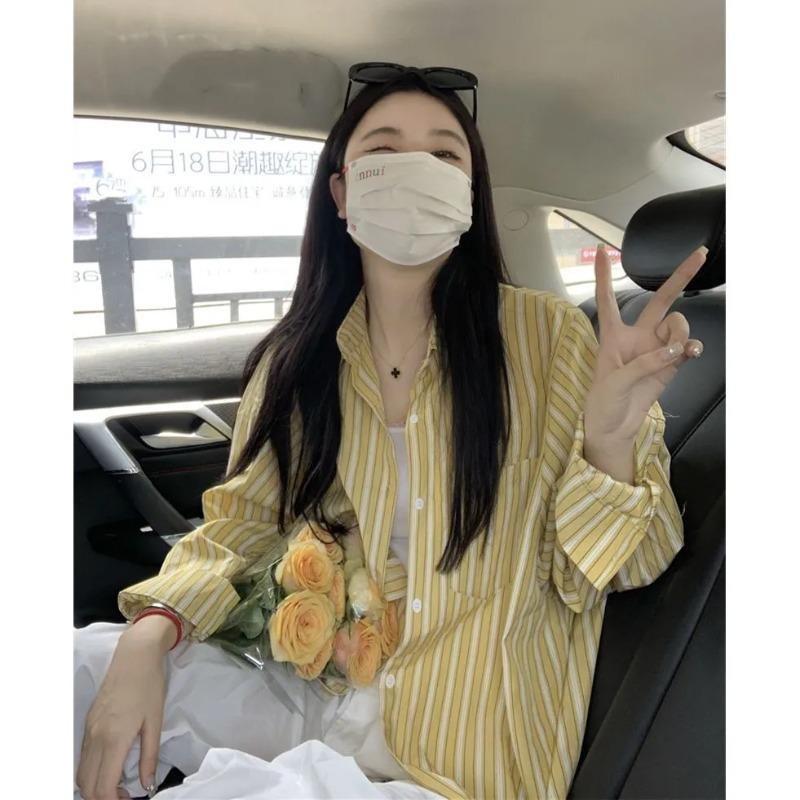 Hong Kong Style Vertical Striped Shirt New Style College Style Loose and Versatile Long-sleeved Shirt Spring and Autumn Wear for Women 2XL жовтий
Hong Kong Style Vertical Striped Shirt New Style College Style Loose and Versatile Long-sleeved Shirt Spring and Autumn Wear for Women 2XL жовтий