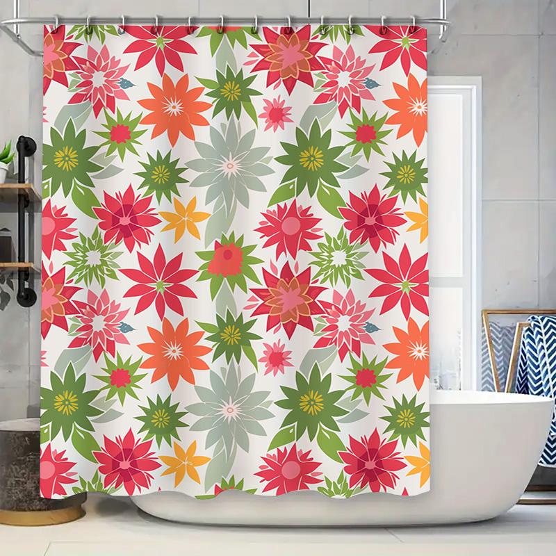 Bright Floral Shower Curtain Bathroom Decor Waterproof Fabric For Bathrooms Pink Green Red Orange Blossom Pattern Custom Sizes A W60H190(CM)-1 Pcs
Bright Floral Shower Curtain Bathroom Decor Waterproof Fabric For Bathrooms Pink Green Red Orange Blossom Pattern Custom Sizes A W60H190(CM)-1 Pcs
