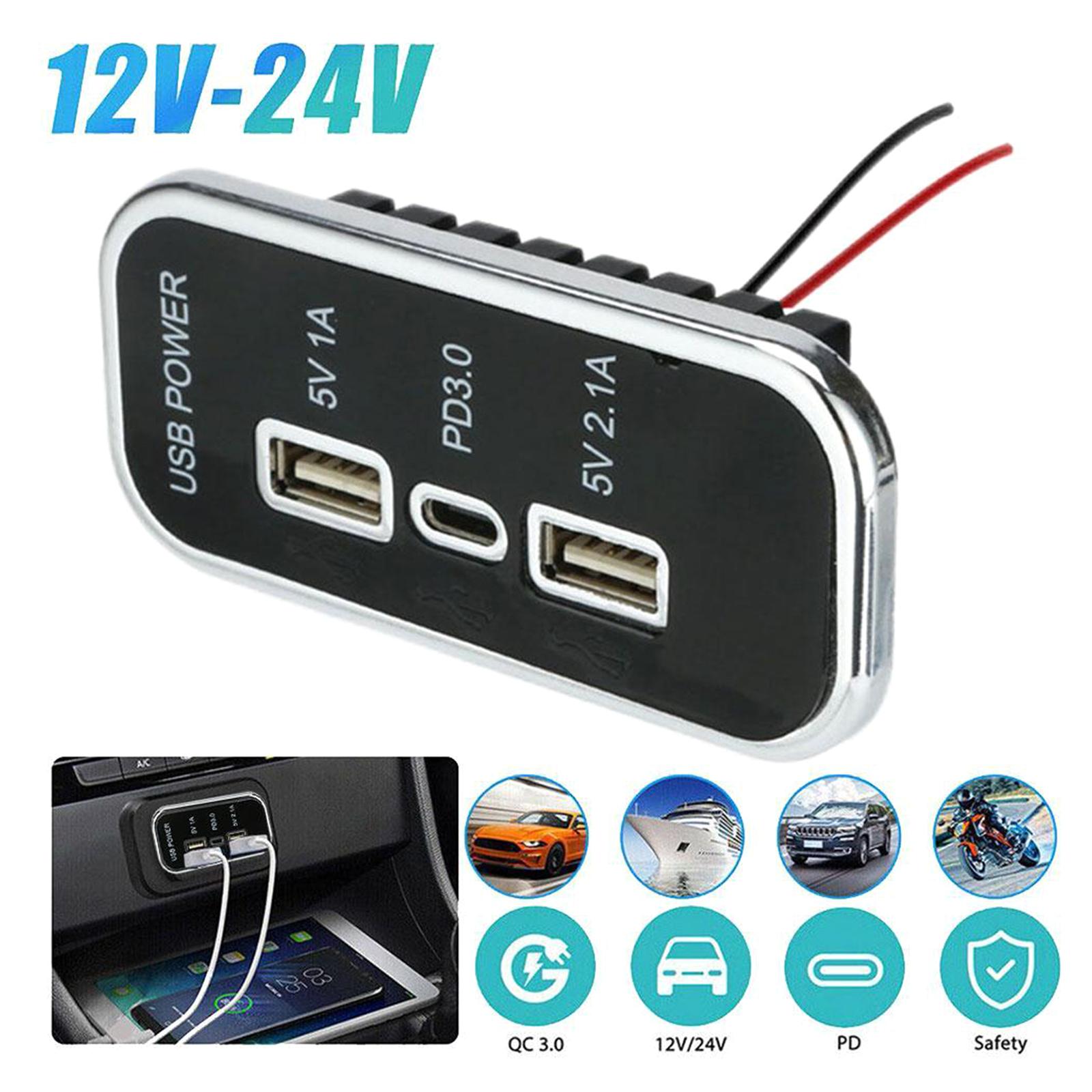 PD3.0+2.1A+1A Dual USB Power Socket, PD Type-C Quick Charge Car Charger USB Adapter for Smartphone
PD3.0+2.1A+1A Dual USB Power Socket, PD Type-C Quick Charge Car Charger USB Adapter for Smartphone