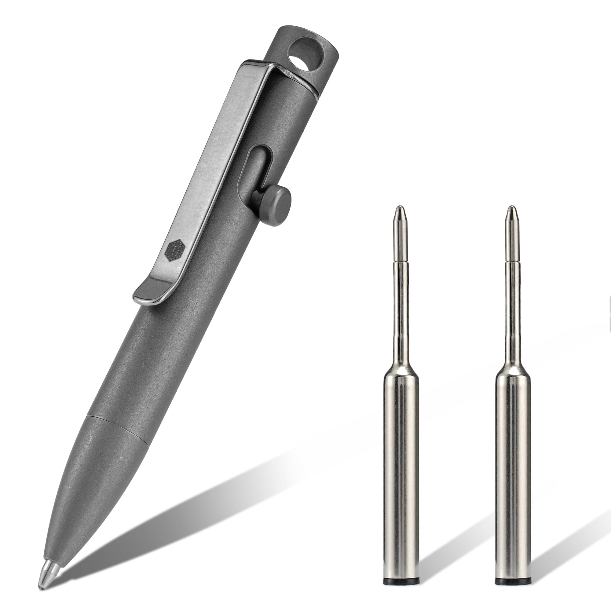 KeyUnity KP05SW Bolt Action Ballpoint Pen with Titanium Alloy EDC Pocket Retractable Metal Ballpoint Pen for Everyday Carry Clip, Pen,
KeyUnity KP05SW Bolt Action Ballpoint Pen with Titanium Alloy EDC Pocket Retractable Metal Ballpoint Pen for Everyday Carry Clip, Pen,