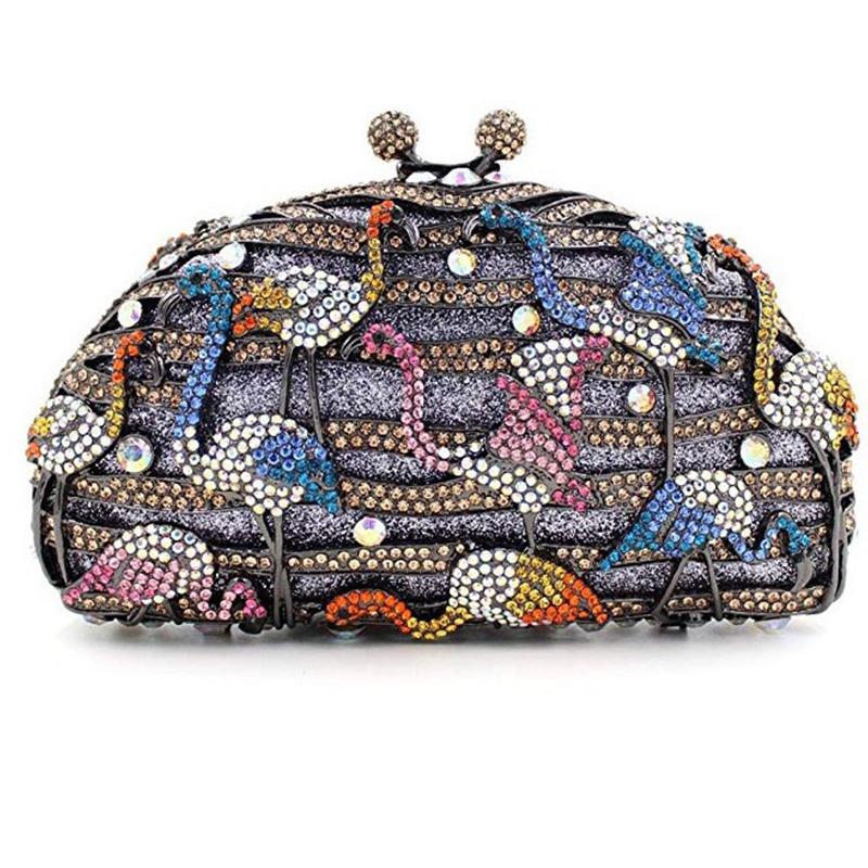 WHTUOHENG Luxury FlamingoCrystal Evening Purses Bag Clutches Multi-Colored Diamond Handbags Girls Mini Semicircle Shape Bags 18cmX10.5cmX4.5cm
WHTUOHENG Luxury FlamingoCrystal Evening Purses Bag Clutches Multi-Colored Diamond Handbags Girls Mini Semicircle Shape Bags 18cmX10.5cmX4.5cm