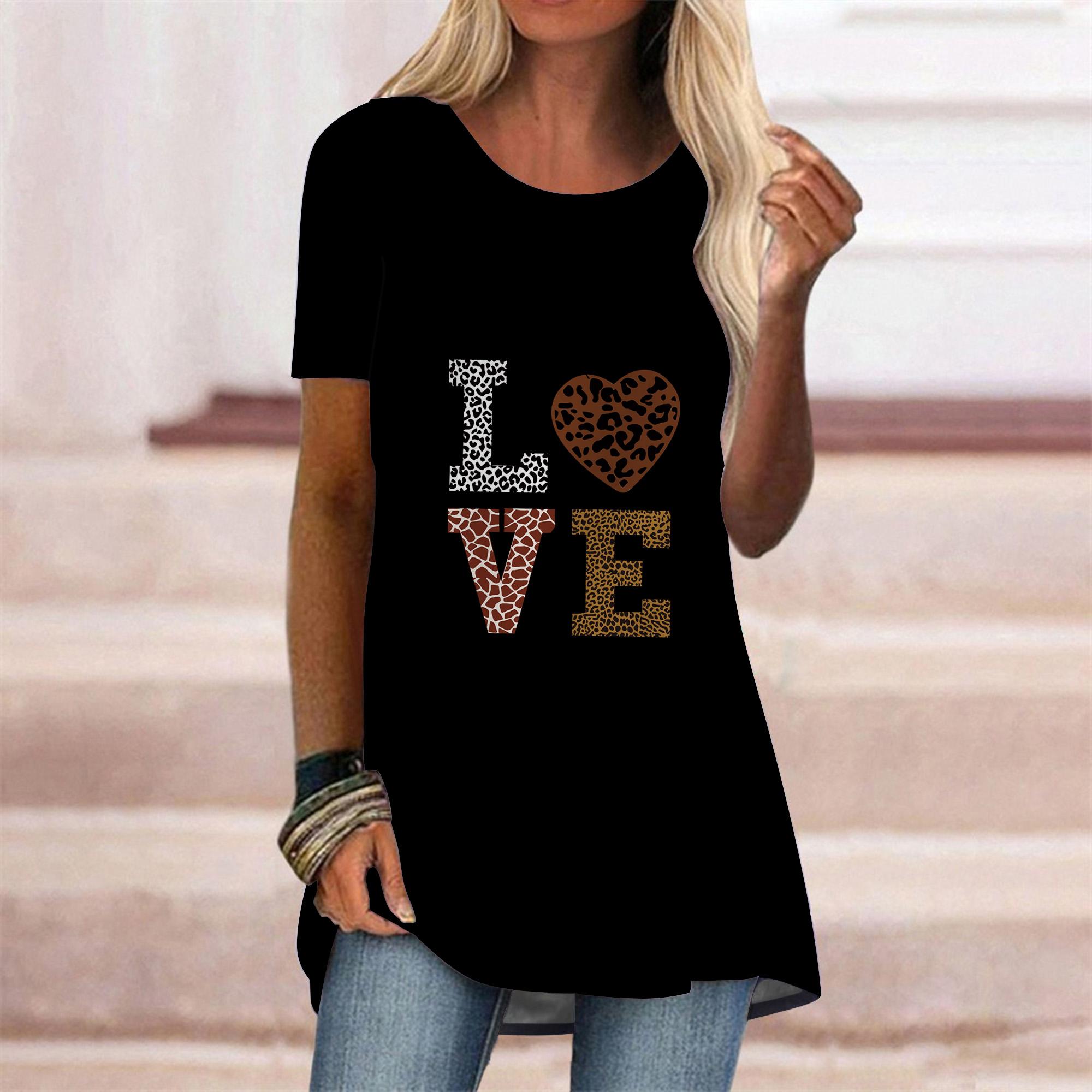 Женская летняя черная футболка с принтом бабочки и любви размера плюс, удобная футболка с короткими рукавами и круглым воротником, повседневные мешковатые футболки средней длины 8XL разноцветный
Женская летняя черная футболка с принтом бабочки и любви размера плюс, удобная футболка с короткими рукавами и круглым воротником, повседневные мешковатые футболки средней длины 8XL разноцветный