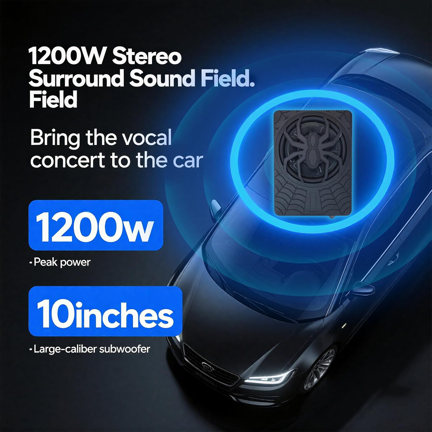 2025 Upgraded 10 Slim Under Seat Car Subwoofer with LED Lights, 1200W Built-in Amp, Powerful Bass for Cars & Trucks United States
2025 Upgraded 10 Slim Under Seat Car Subwoofer with LED Lights, 1200W Built-in Amp, Powerful Bass for Cars & Trucks United States