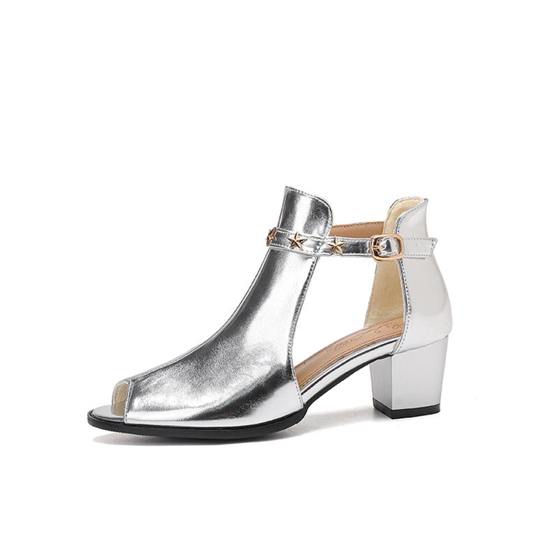 Meotina Women Sandals Peep Toe Thick Mid Heels Buckle Metal Decoration Ladies Fashion Shoes Summer Gold Silver 46 39 срібний
Meotina Women Sandals Peep Toe Thick Mid Heels Buckle Metal Decoration Ladies Fashion Shoes Summer Gold Silver 46 39 срібний