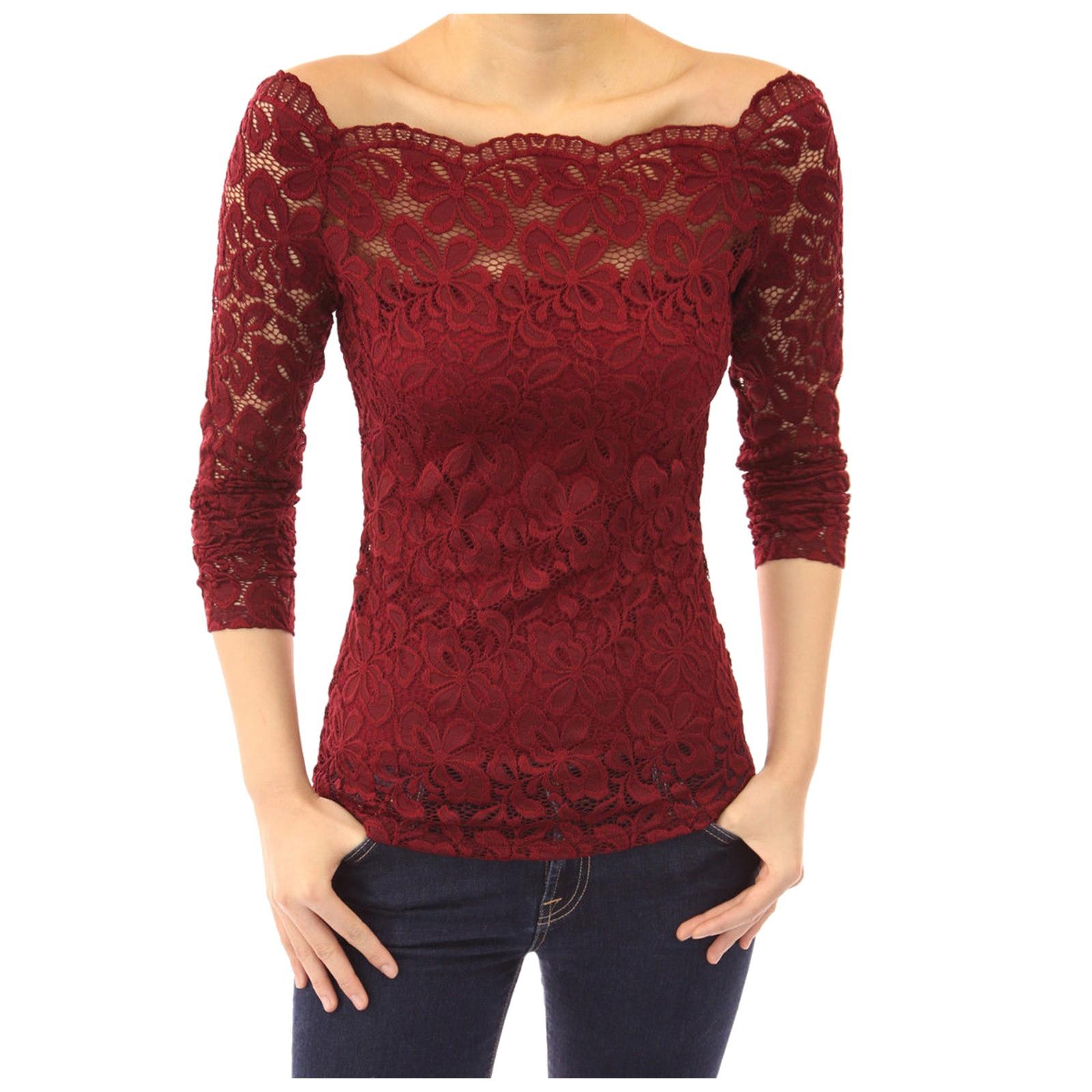 Women s Fashion Strapless Lace One Neck Long Sleeve Hollow Lace Blouse Top XXL червоний
Women s Fashion Strapless Lace One Neck Long Sleeve Hollow Lace Blouse Top XXL червоний