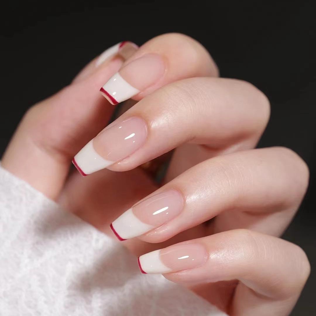 C415 French Chic Wearable Finished Nail Pieces - Elegant European & American Style Fake Nail Patches
C415 French Chic Wearable Finished Nail Pieces - Elegant European & American Style Fake Nail Patches