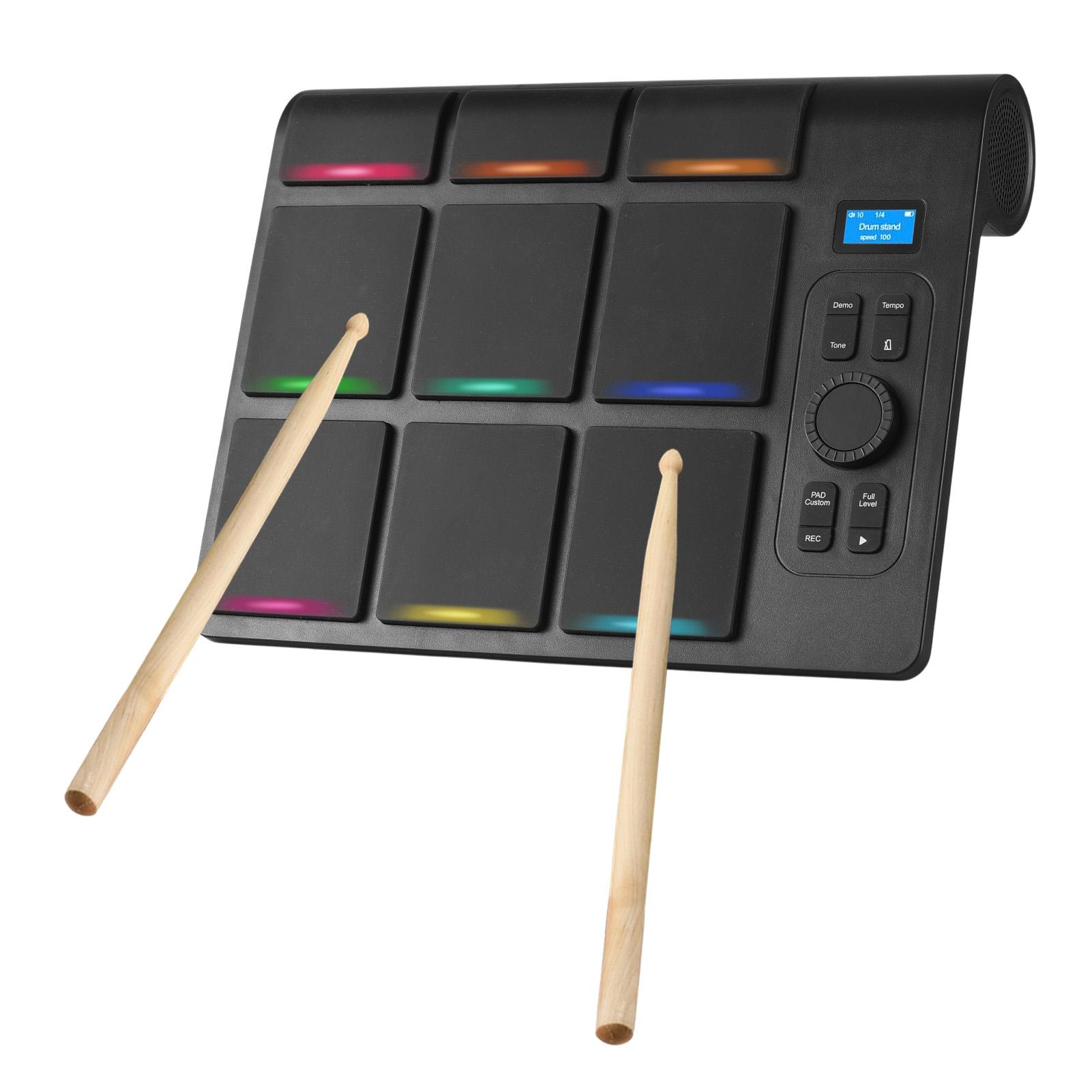Electronic Tabletop Drum Set with 2 Speaker 9 Pads Color Lighting Supports BT MIDI Various Audio Connection LCD Display
Electronic Tabletop Drum Set with 2 Speaker 9 Pads Color Lighting Supports BT MIDI Various Audio Connection LCD Display